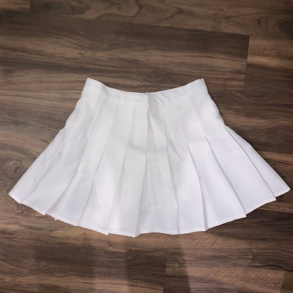 white cheer skirt